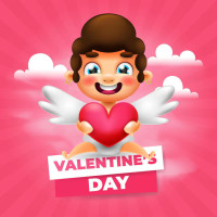 Cupid Valentine Tic Tac Toe